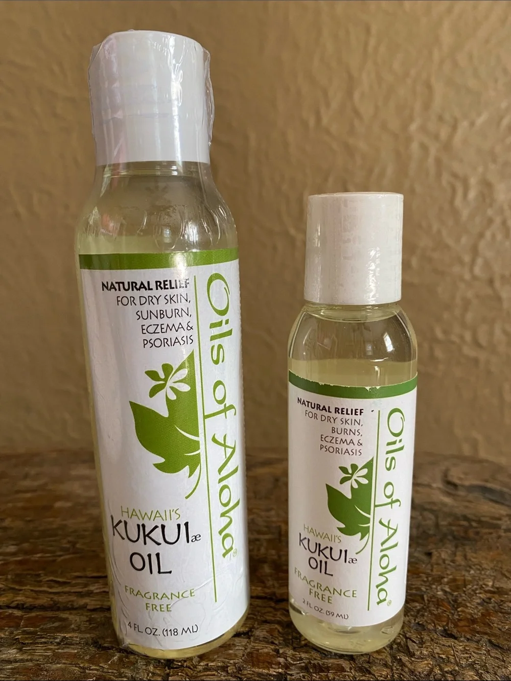 🌺Oils of Aloha🌺Hawaii Kukui Oil Fragrance Free Set of 2 Bottles